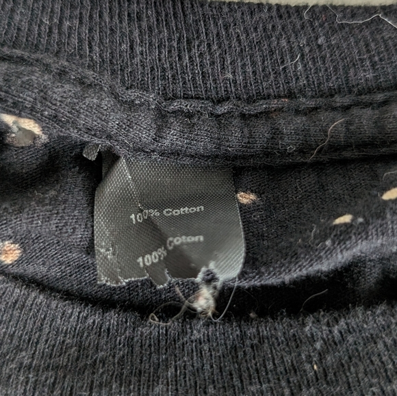 Led Zeppelin Band Tour 1977 Black Destroyed paint splatter t-shirt, size XL - Picture 7 of 10